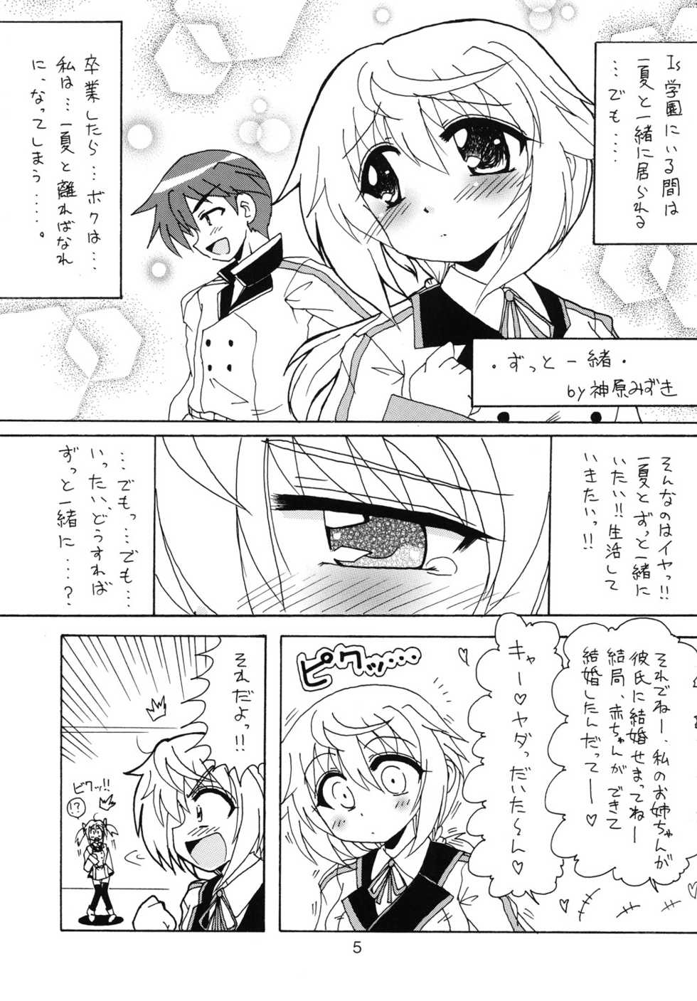 [Tsuchineko (Hayama, Kamihara Mizuki)] Shiyo! (Infinite Stratos) - Page 4