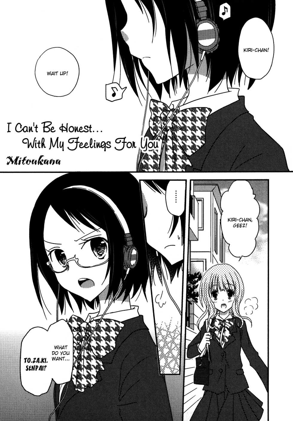 [Mitoukana] I Can't Be Honest... With My Feelings For You (Girls Love Paradise) [English] (yuriproject) - Page 1