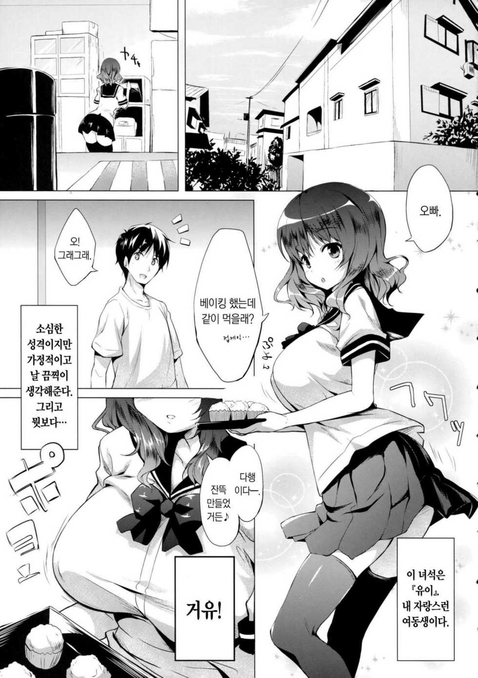 (C81) [Tegone Spike (Senji)] Imouto to Ichaicha Suru Hon [Korean] {Project H} - Page 4