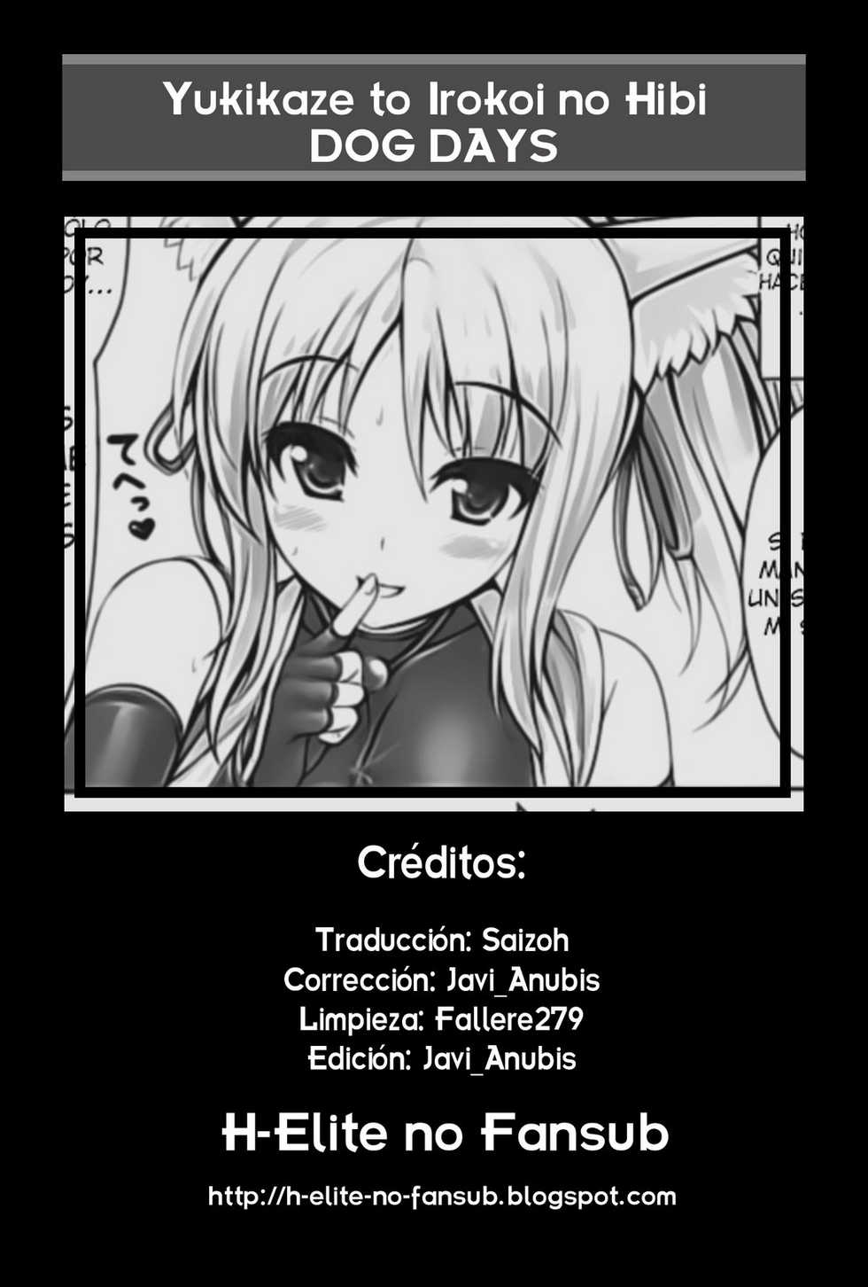 (C80) [Uni no Tane (Ichiru Bou, uni8)] Yukikaze to Irokoi no Hibi (Dog Days) [Spanish] [H-Elite no Fansub] - Page 23