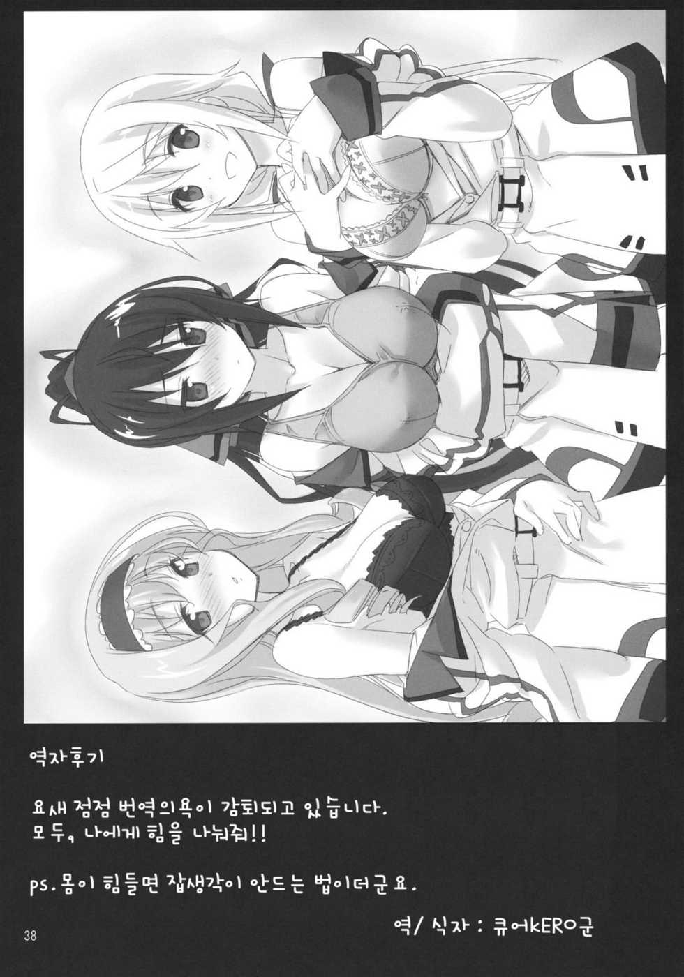 (C80) [Himura Nyuugyou (Himura Kiseki)] Yuuzai Shouko Bukken Sangou (IS <Infinite Stratos>) [Korean] [MR.kERO] - Page 37