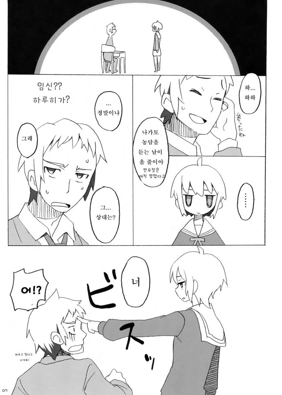(C76) [ROMANTIC FOOL (Yoshida On)] Suzumiya Haruhi no Fukuon, Matawa Genzai (The Melancholy of Haruhi Suzumiya) (korean) - Page 9