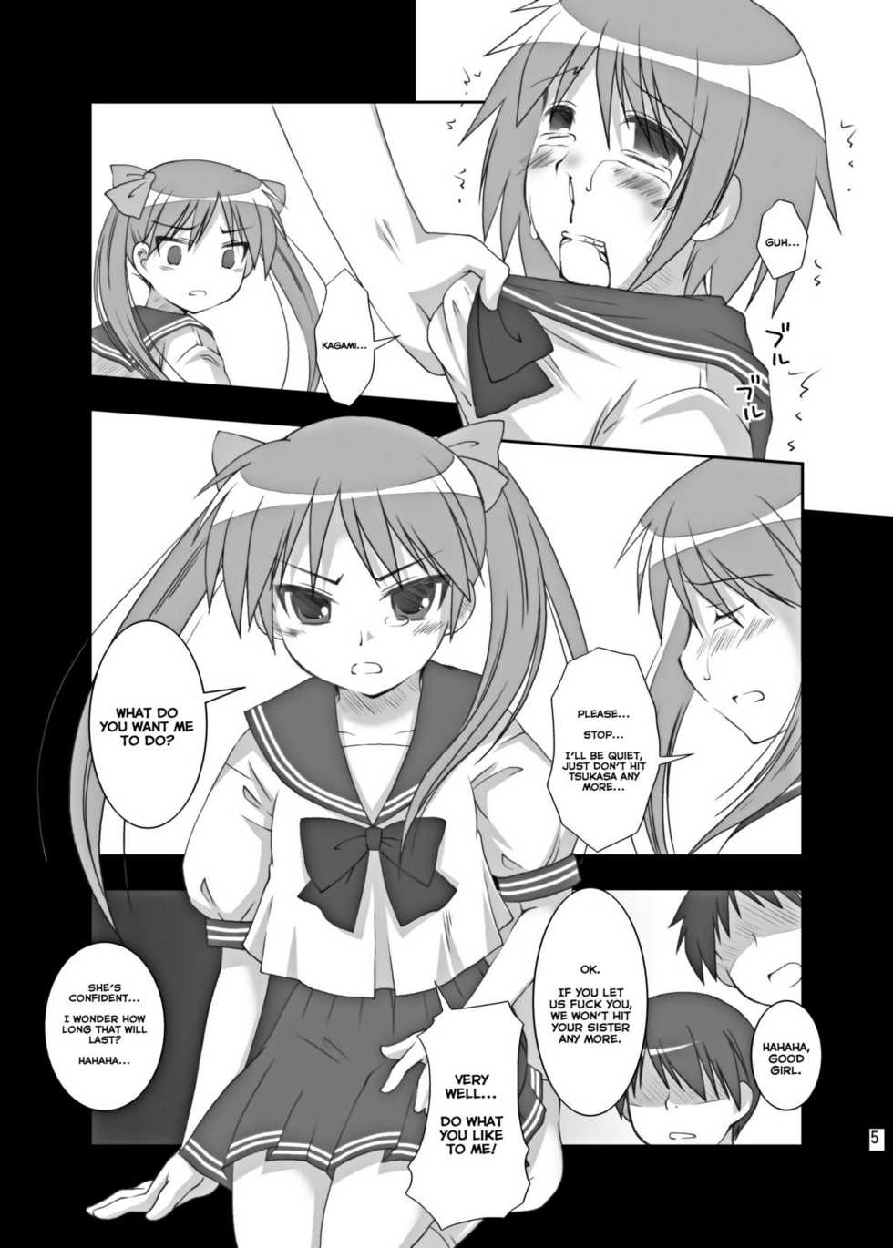 [Toumei Tsuushin (Hanapin)] Hidoi ☆ Koto ☆ Shitai | I Want To Do ☆ Nasty ☆ Things (Lucky Star) [English] =LWB= [Digital] - Page 5