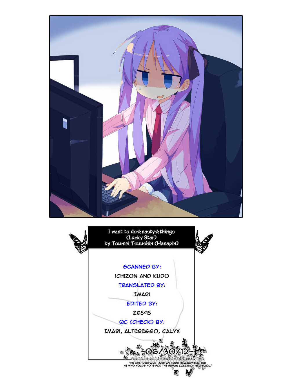 [Toumei Tsuushin (Hanapin)] Hidoi ☆ Koto ☆ Shitai | I Want To Do ☆ Nasty ☆ Things (Lucky Star) [English] =LWB= [Digital] - Page 39