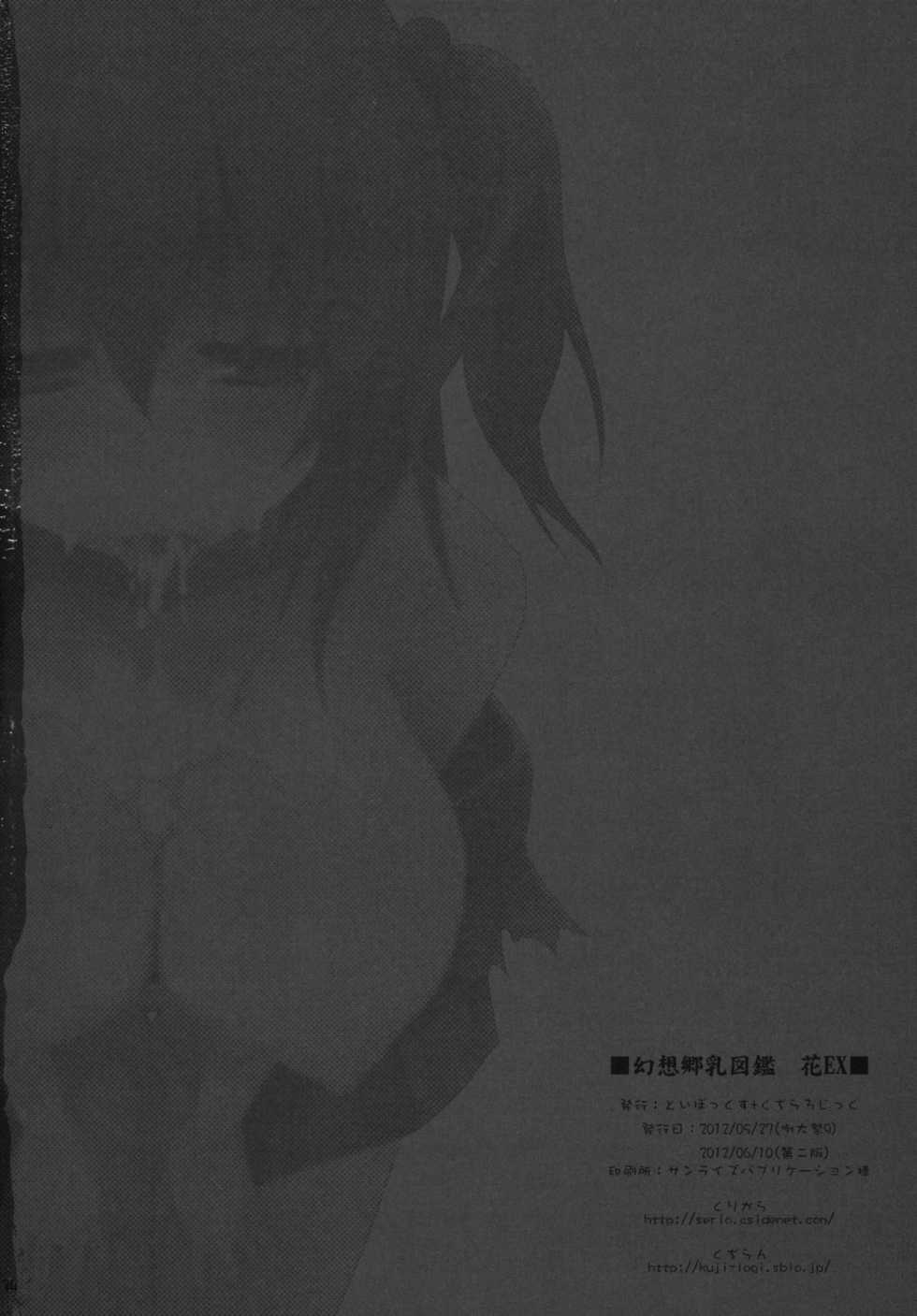 (Reitaisai 9) [TOYBOX, Kujira Logic (Kurikara, Kujiran)] Gensoukyou Chichi Zukan - Hana EX (Touhou Project) - Page 33