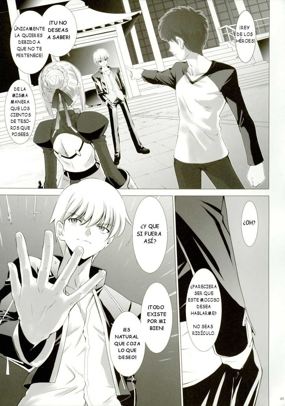 (Tsukiyomi no Utage) [Crazy Clover Club (Shirotsumekusa)] T-MOON COMPLEX 4 Ch. 3 – Unlimited Saber World (Fate/stay night) [Spanish] {} - Page 5