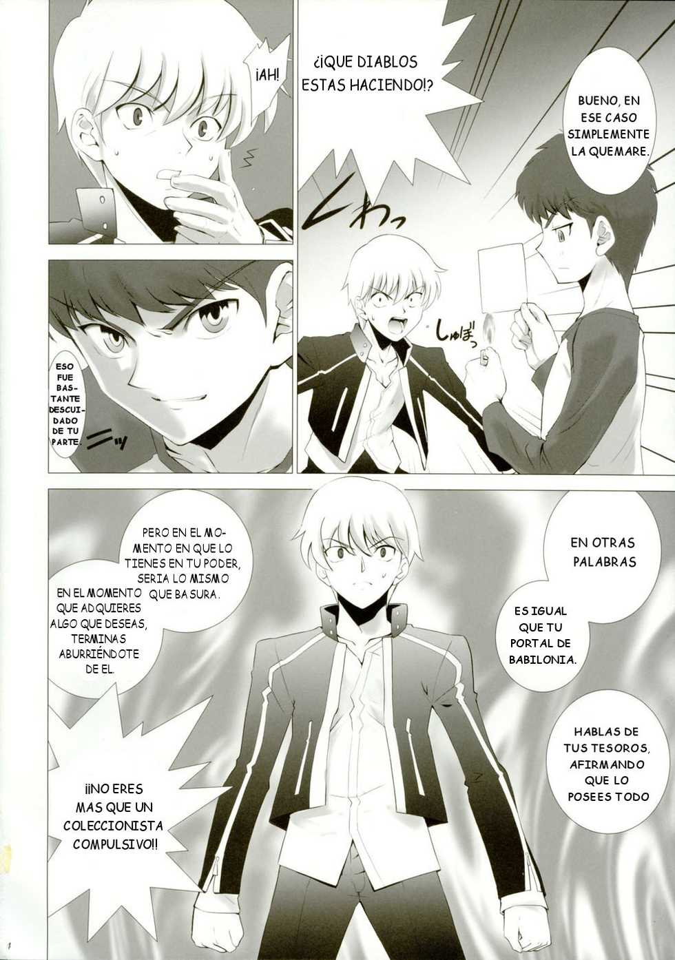 (Tsukiyomi no Utage) [Crazy Clover Club (Shirotsumekusa)] T-MOON COMPLEX 4 Ch. 3 – Unlimited Saber World (Fate/stay night) [Spanish] {} - Page 8