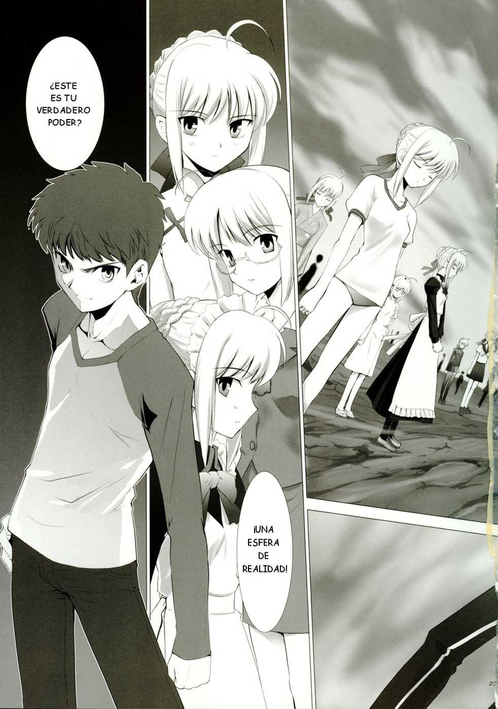 (Tsukiyomi no Utage) [Crazy Clover Club (Shirotsumekusa)] T-MOON COMPLEX 4 Ch. 3 – Unlimited Saber World (Fate/stay night) [Spanish] {} - Page 11