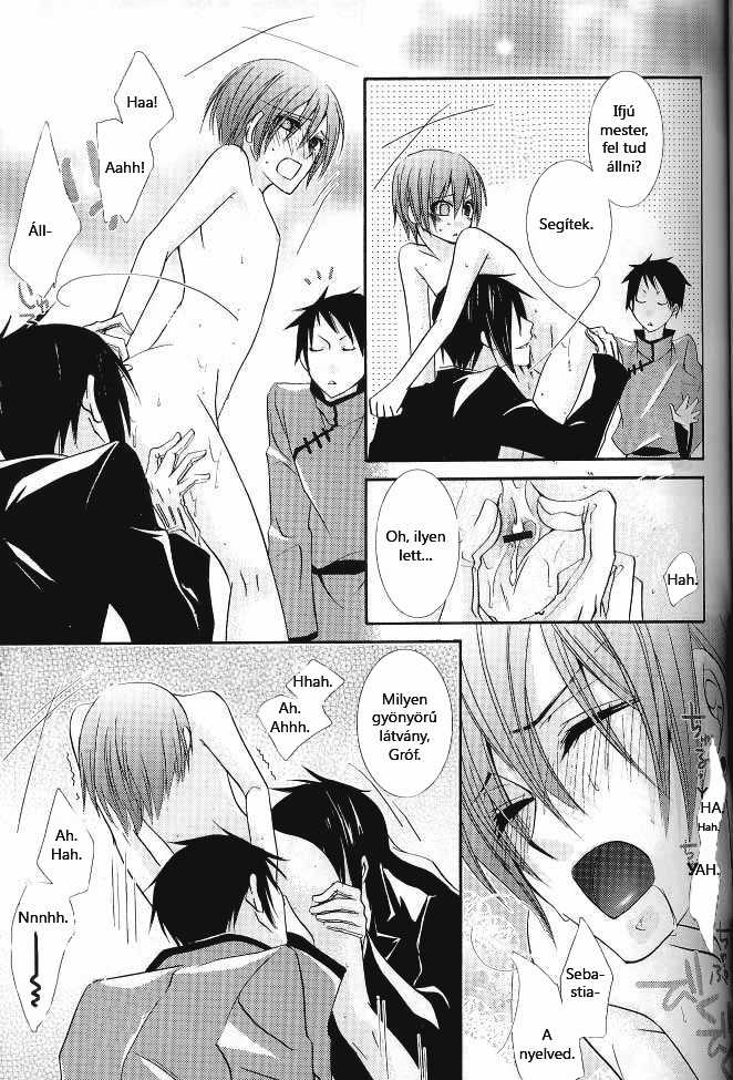 [Pink Kitten (Naokichi.)] Kichiku Moralism | Devil Moralism (Black Butler) [Hungarian] [Red Light Yaoi Team] - Page 19