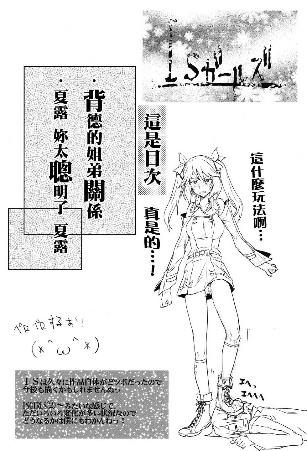 (COMIC1☆5) [RIBI Dou (Higata Akatsuki)] IS Girl's (Infinite Stratos) [Chinese] - Page 3