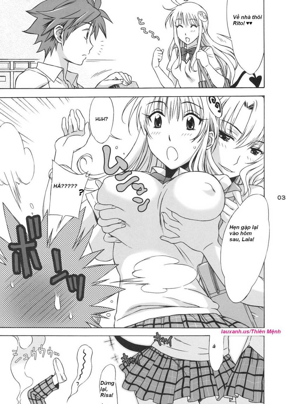 (SC39) [BANANAJAM (Hanzaki Jirou)] DON'T KISS MY TAIL! (To LOVE-Ru) [Vietnamese Tiếng Việt] [Lauxanh.us] - Page 3