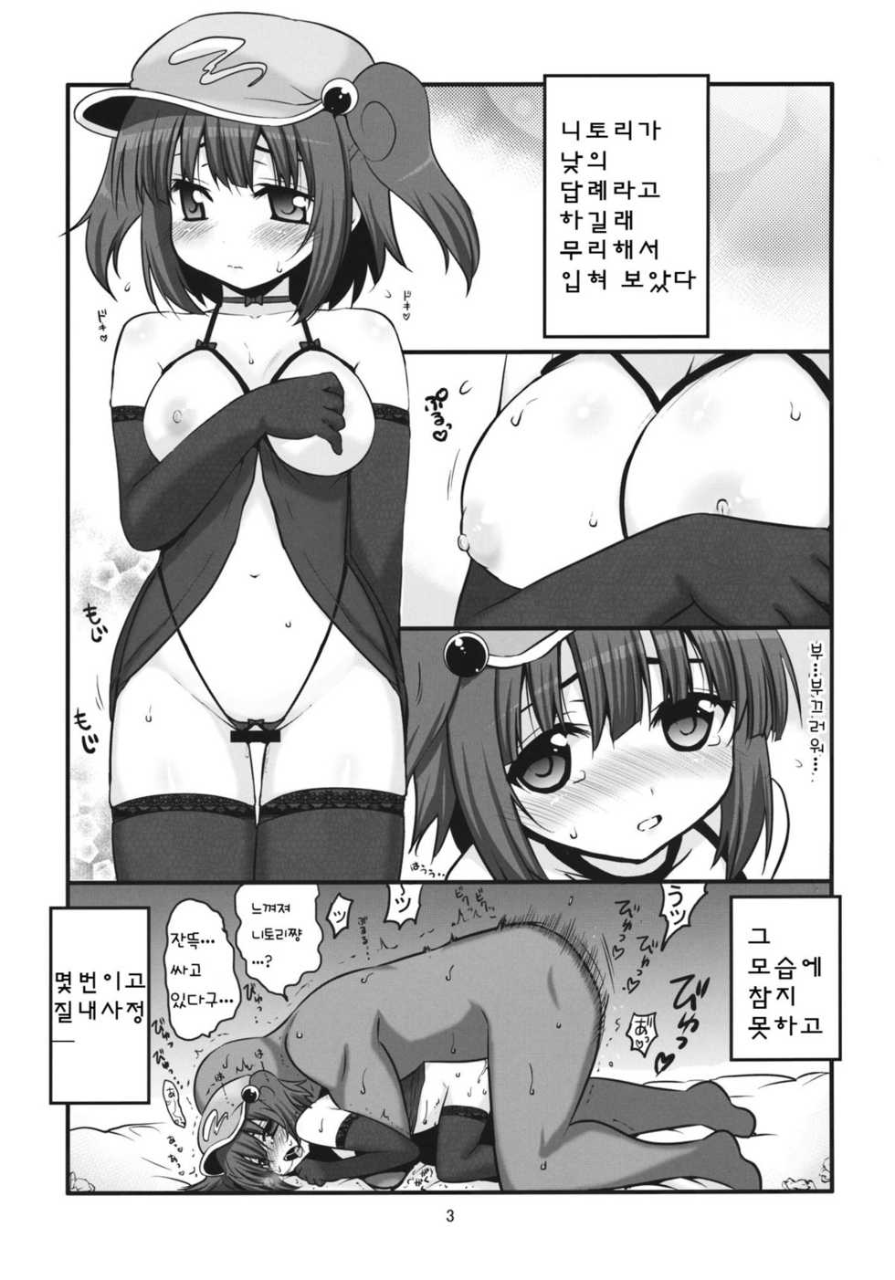 (Reitaisai 9) [Takadoya-tei (Takadoya Akira)] Konya mo Asa made Kappa Musume (Touhou Project) [Korean] [Mr. kERO] - Page 2