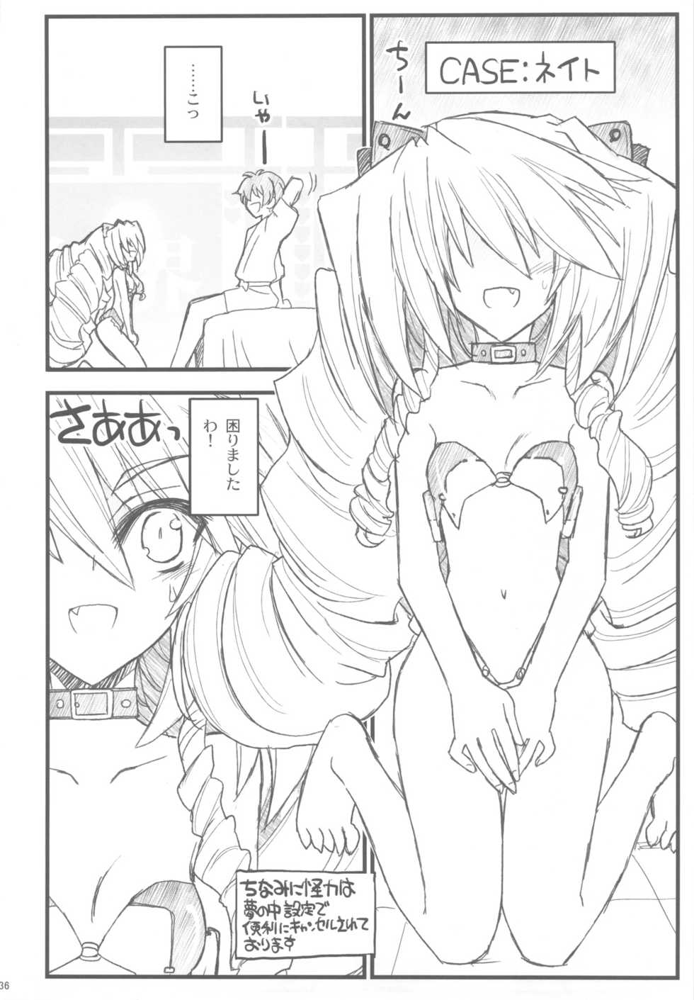 (C82) [Akai Marlboro (Aka Marl)] Kyoukaisenjou no Ookiino to Chiisaino to Naino Denaoshiban (Kyoukai Senjou no Horizon) - Page 35