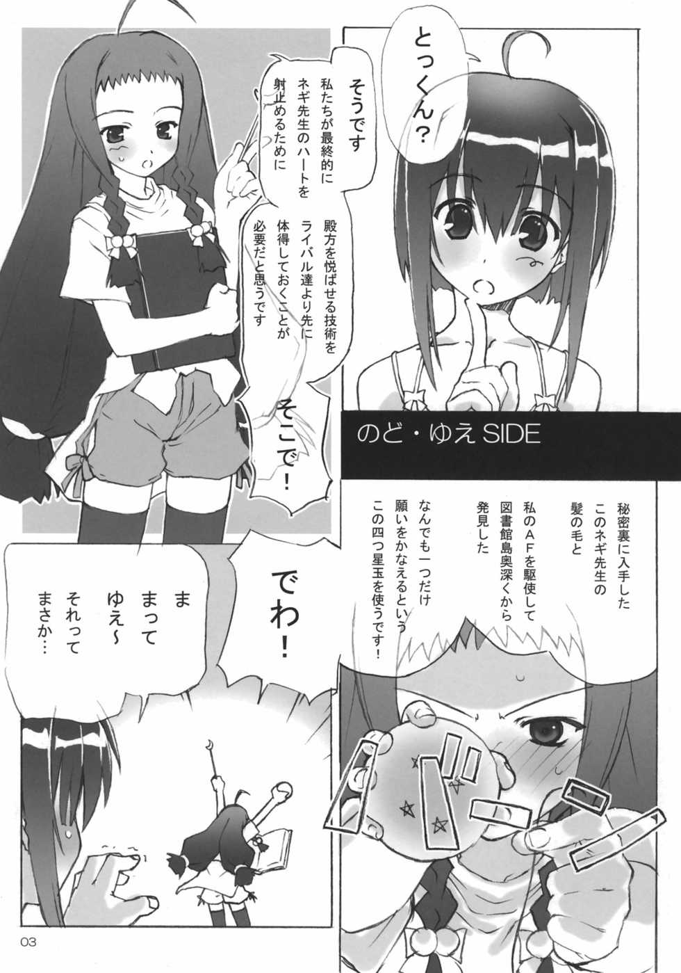 (C72) [BLUE WAVE (Tamahiyo)] Dear my little witches (Mahou Sensei Negima!) - Page 2