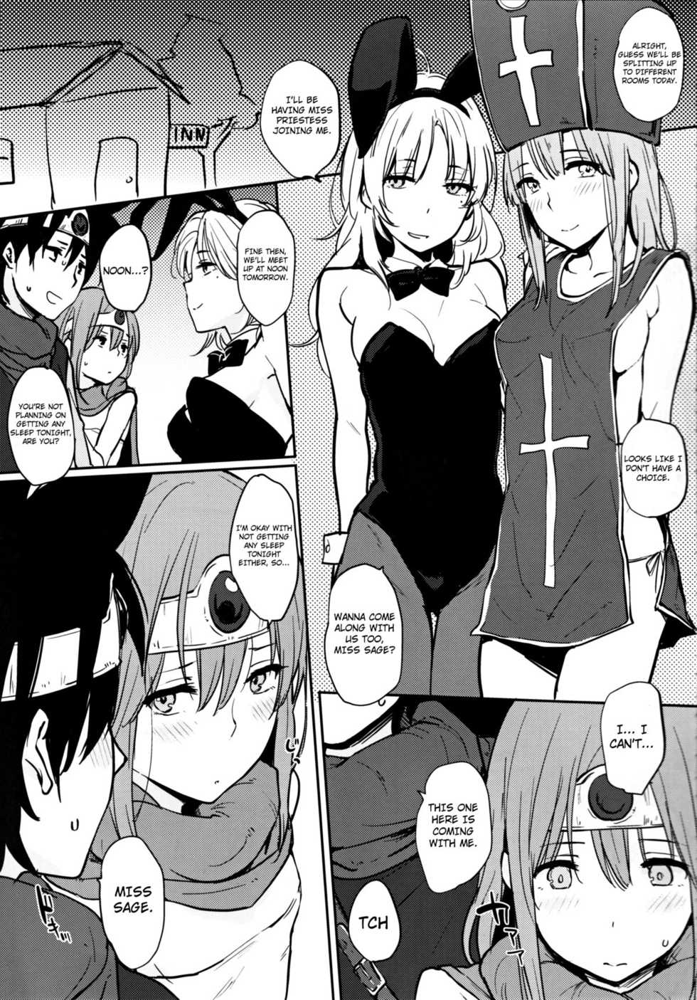 (C82) [Cat Food & Toumei Kousaku (NaPaTa & Chika)] Kenja-san Level 14 | Miss Sage Level 14 (Dragon Quest III) [English] [4dawgz + FUKE] - Page 9