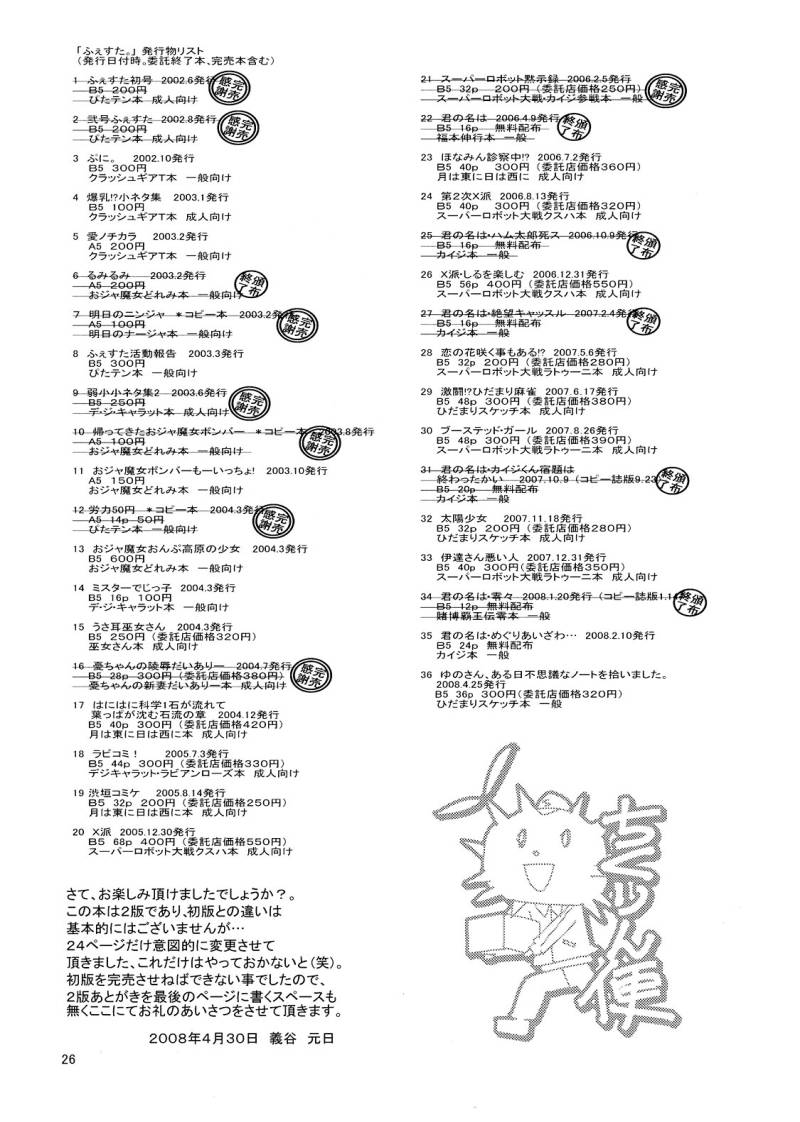 [FESUTA] Yuno-san, Aru Hi Fushigi na Note wo Hiroimashita. (Hidamari Sketch / Sunshine Sketch, Death Note) - Page 26