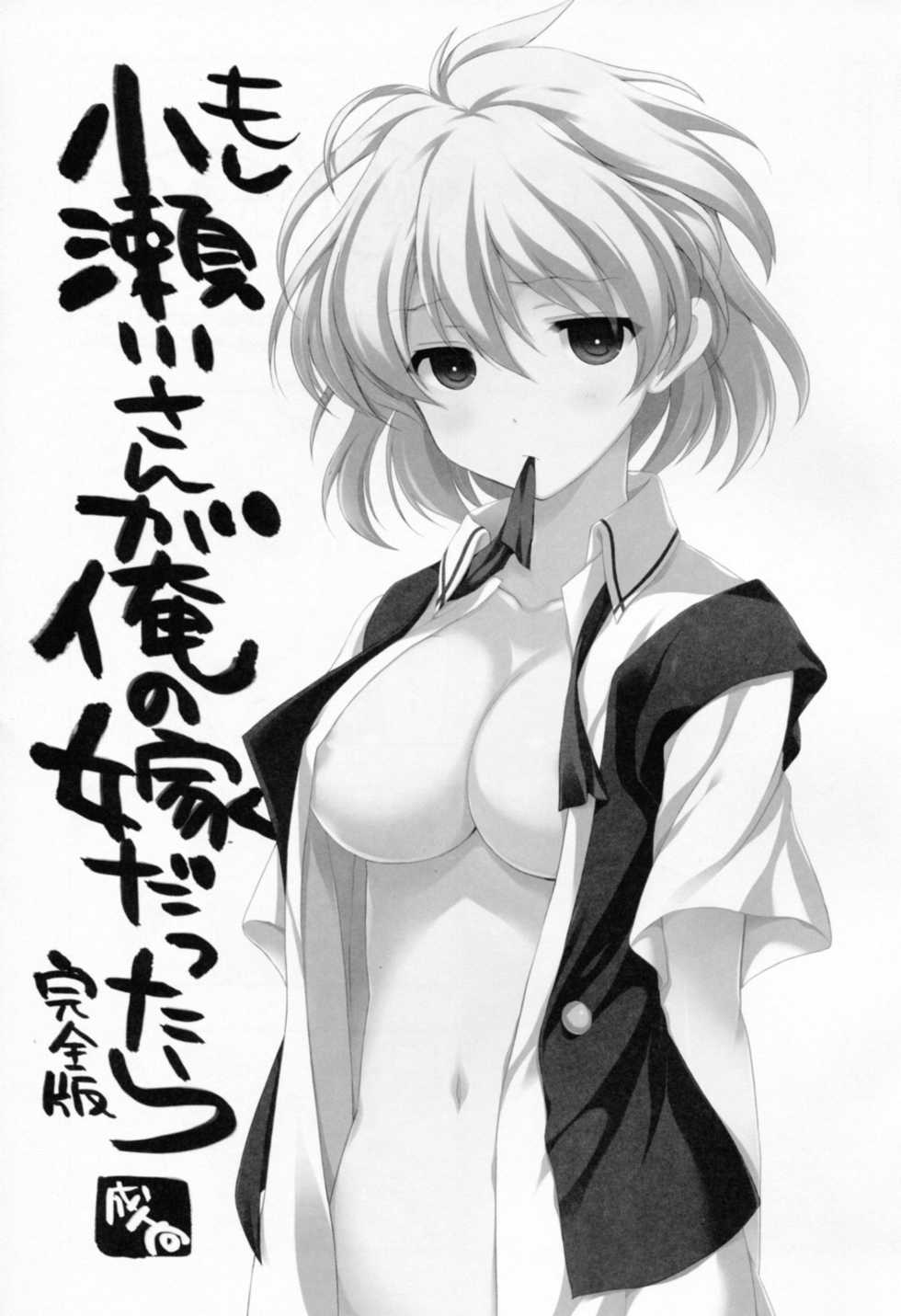 (C82) [VISTA (Odawara Hakone)] Moshi Kosegawa-san ga Ore no Yome dattara Kanzenban (-Saki-) - Page 3