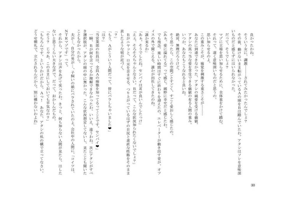 [Netorare Masochist] Tsuma to Toshishita Onna Joushi-sama to Maso - Page 31
