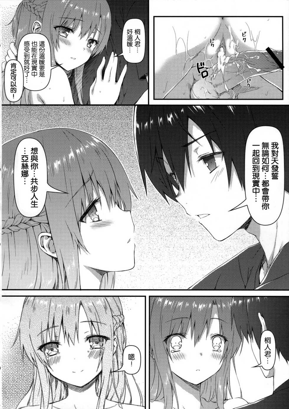 (C82) [Shadow Sorceress Communication Protocol (Hiten Onee-Ryuu)] Sugoku Amai Onegai (Sword Art Online) [Chinese] [空気系★汉化] - Page 22