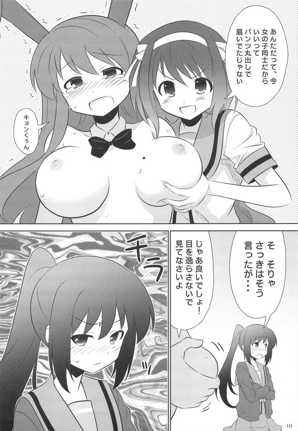 (C74) [Metamorphose (GUY)] Kyonko no kentai life wa 0 yo! (The Melancholy of Haruhi Suzumiya) - Page 9