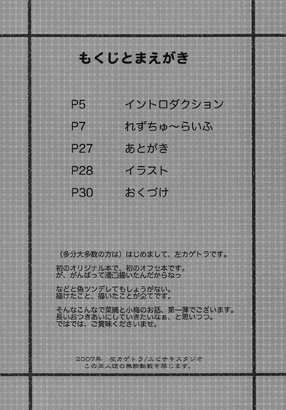 (C73) [Yubisaki Studio (Hidari Kagetora)] Les Chuu Life - Page 3