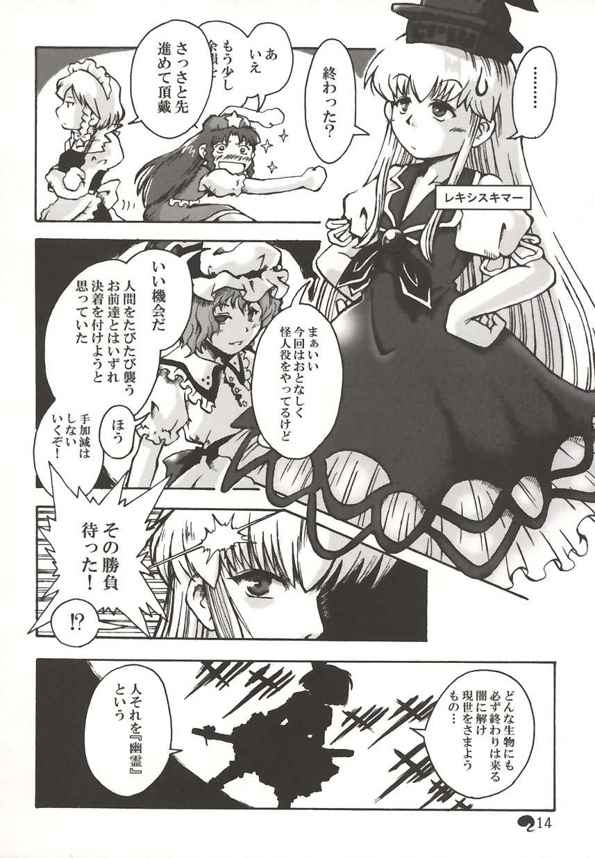(C67) [Marionette Soukou Ryouhei (Satomura Kyo)] Ayashi no Saihate (Touhou Project) - Page 14