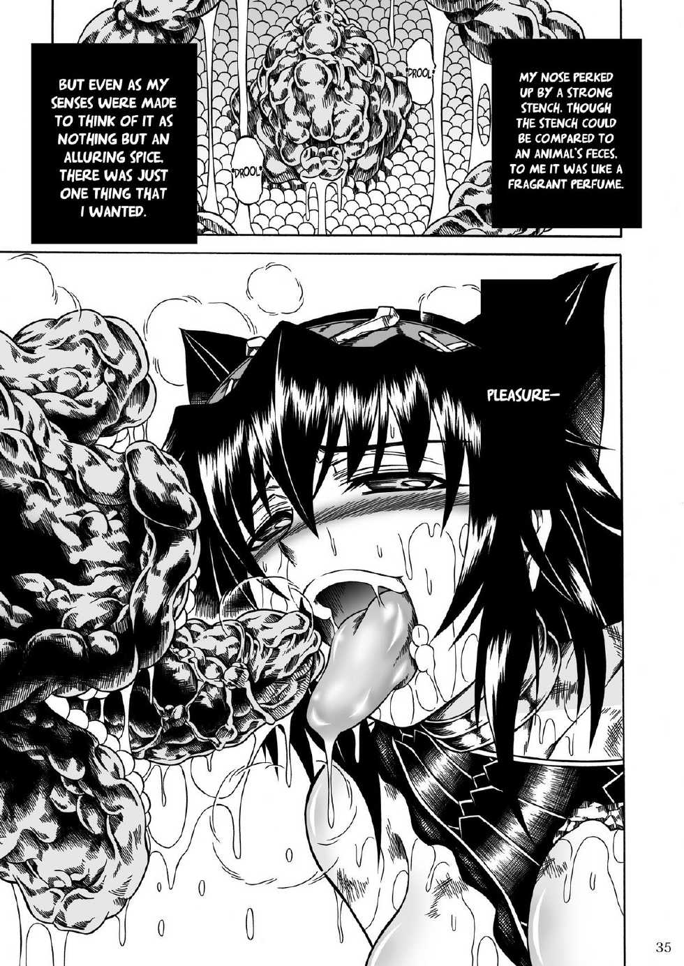 (C80) [Yokohama Junky (Makari Tohru)] Solo Hunter no Seitai 2 The third part (Monster Hunter) [English] - Page 35