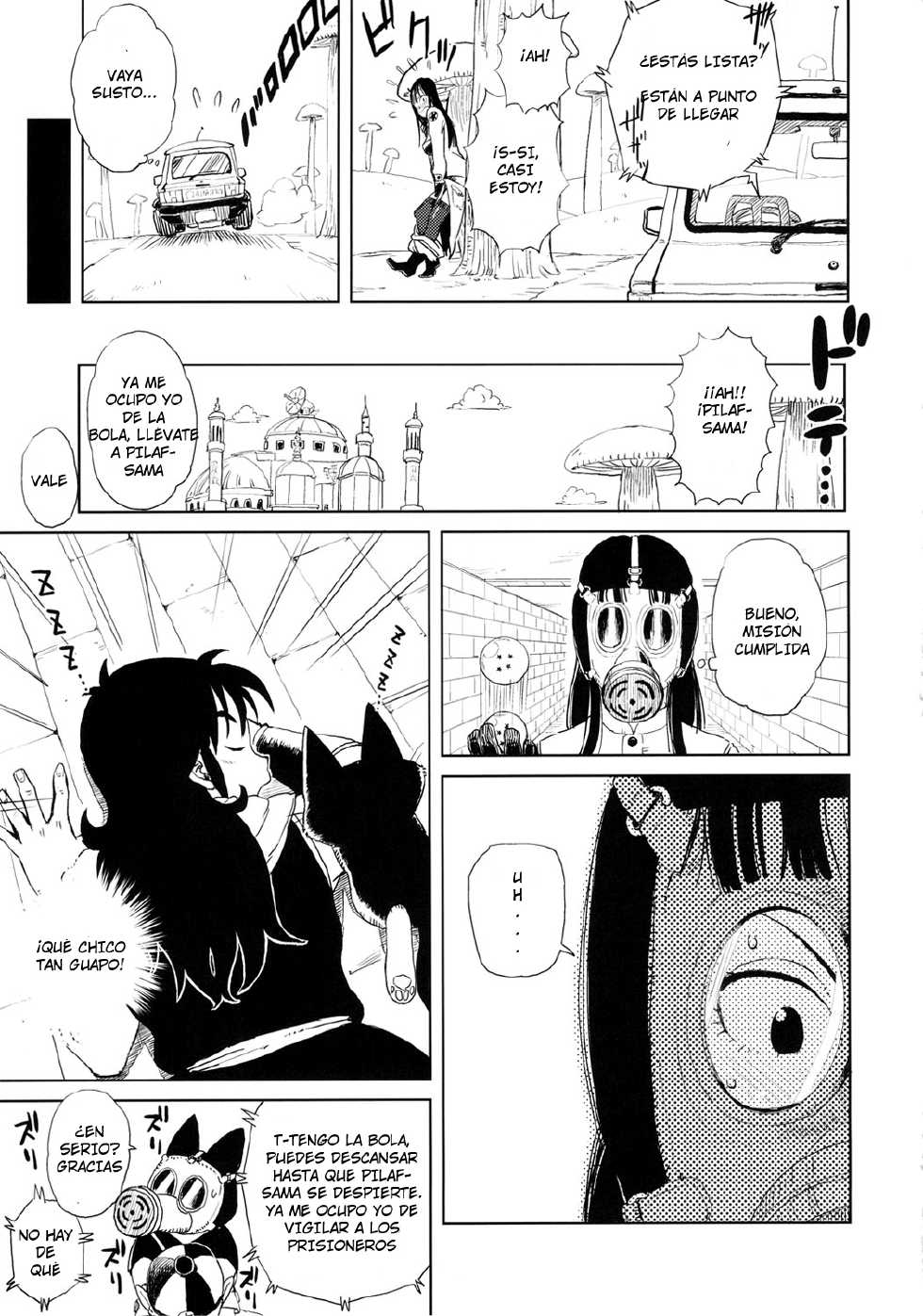 (C82) [28_works (Oomori Harusame, Kusada, Shimimaru)] BETWEEN THE LINES (Dragon Ball) [Spanish] {LKNOFansub} - Page 8