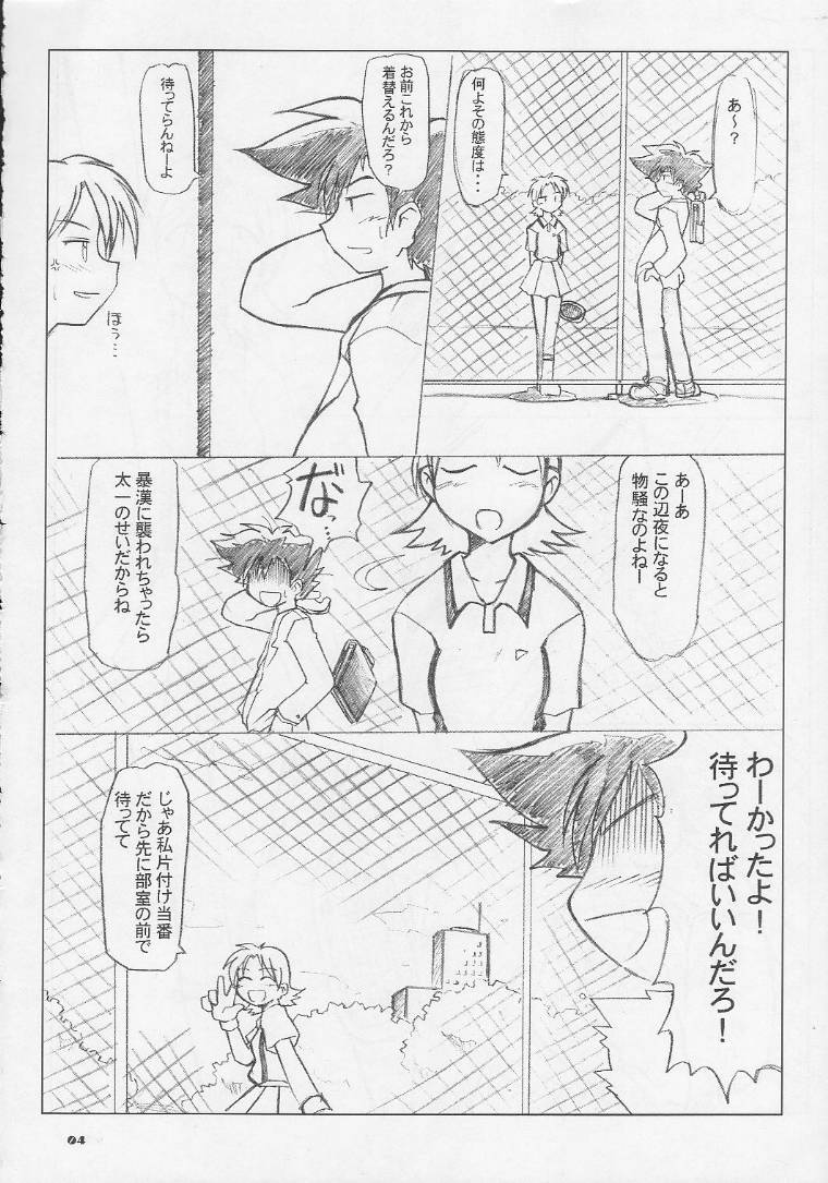 (SC11) [Ukkaridou (Inari Satsuki, Shimazu Isami)] Ai to Yuuki no Two Platoon (Digimon Adventure) - Page 3