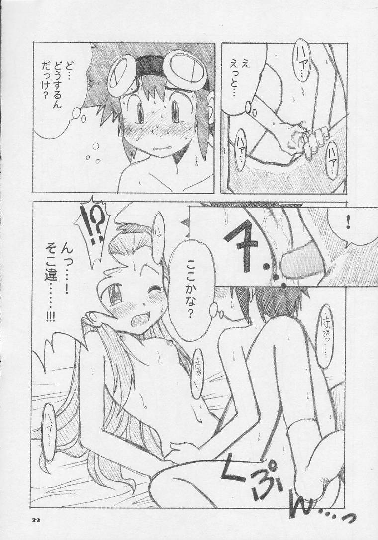 (SC11) [Ukkaridou (Inari Satsuki, Shimazu Isami)] Ai to Yuuki no Two Platoon (Digimon Adventure) - Page 21