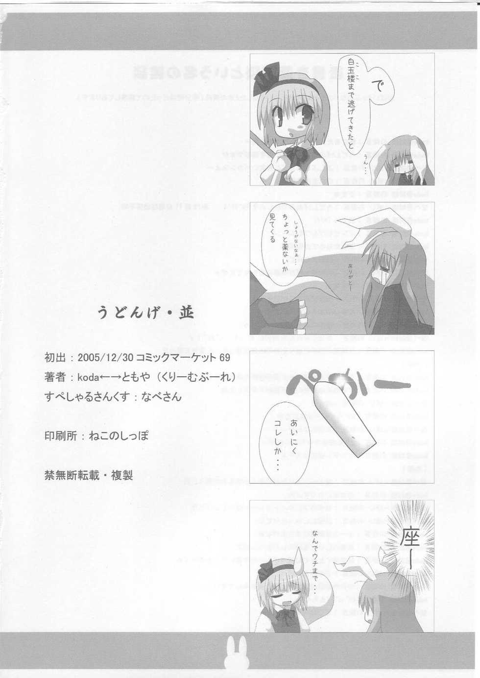 [Cream Bourre] Udonge Nami ( Touhou Project ) - Page 17