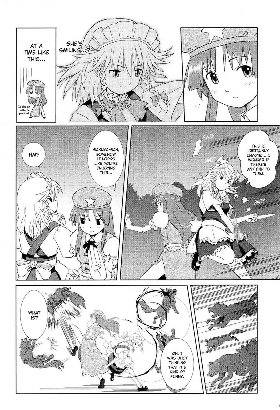 (C66) [Haniwa no Demise (Haniwa)] Juuroku no Tsukiyo ni Warau | Smiling at the sixteen moonlit nights (Touhou Project) [English] [Adonic Meki] - Page 15