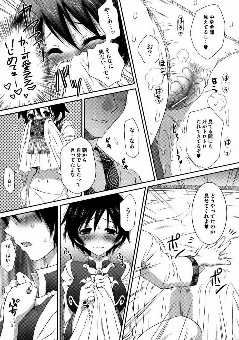 [U.R.C (Momoya Show-Neko)] Himitsu no Rikuson-chan (Dynasty Warriors) - Page 12