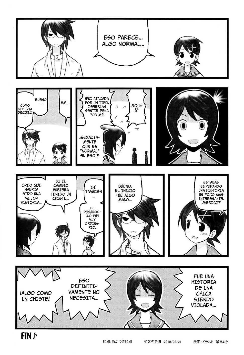 (CSP5) [Daitoutaku (Nabeshima Mike)] Hitou Nami na Ryoujoku AAR (Sayonara Zetsubou Sensei) [Spanish] =P666HF= - Page 16