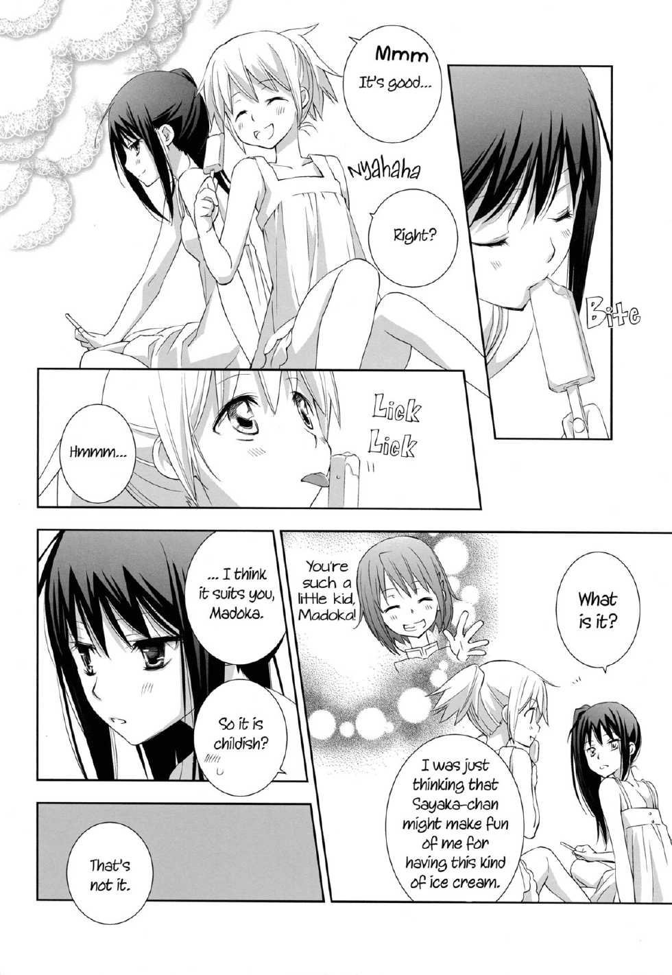 (C82) [Hitomaron (Setouchi Sumako)] Daisuki dayo! 4 | I Love You! 4 (Puella Magi Madoka Magica) [English] [Yuri-ism] - Page 14