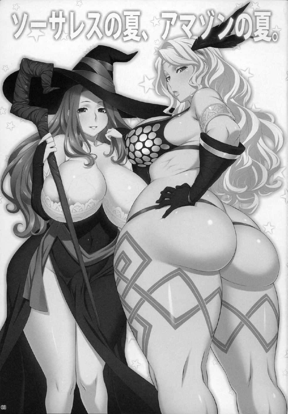 (C80) [OZONE (Marumiya)] Sorceress no Natsu, Amazon no Natsu. | 女巫與亞馬遜的戀愛夏天 (Dragon's Crown) [Chinese] [里界漢化組] - Page 3