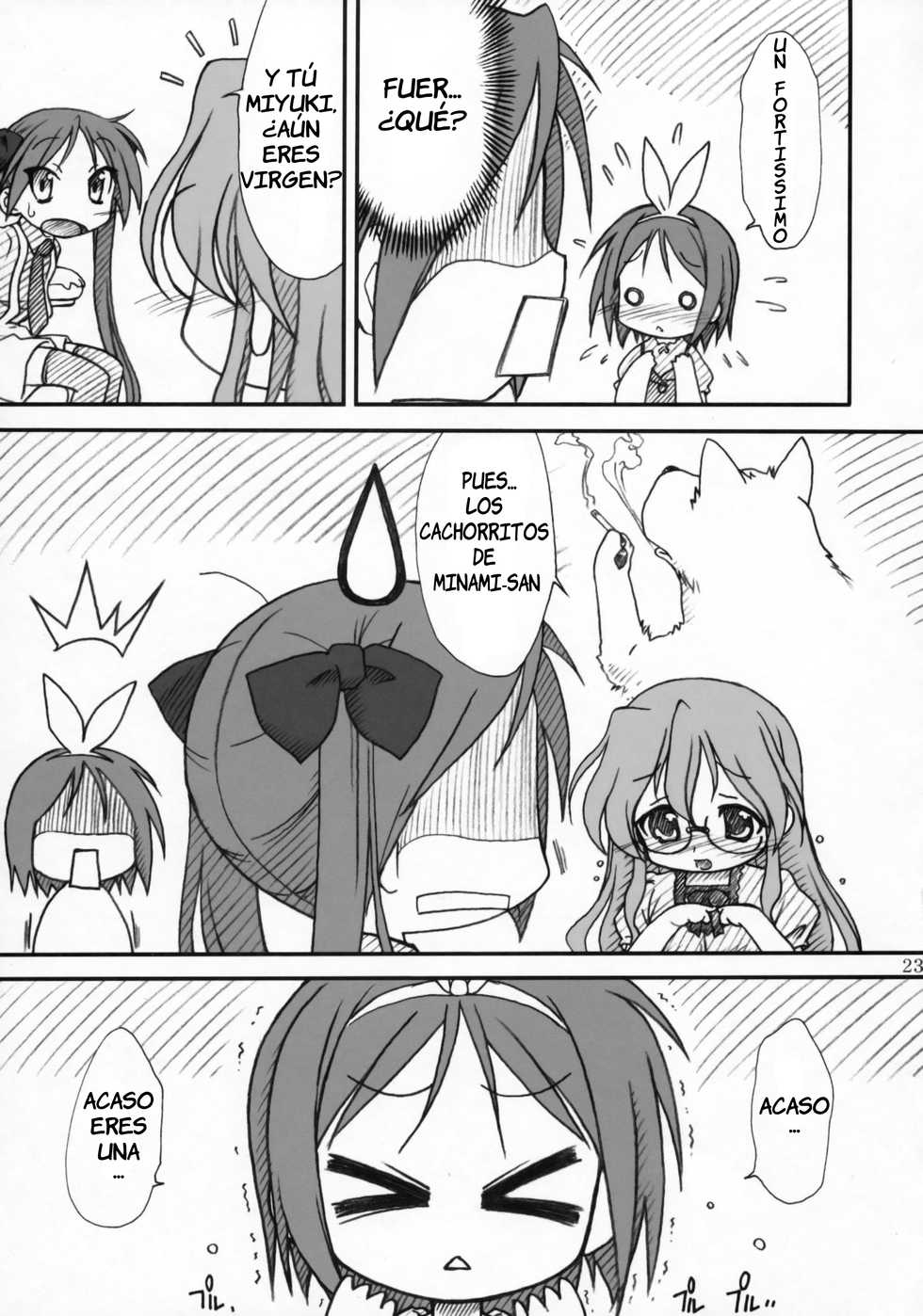 (C72) [MEKONGDELTA, DELTAFORCE (Route39, Zenki)] Kagamin de Asobou!! (Lucky Star) [Spanish] [Kedamono] - Page 22