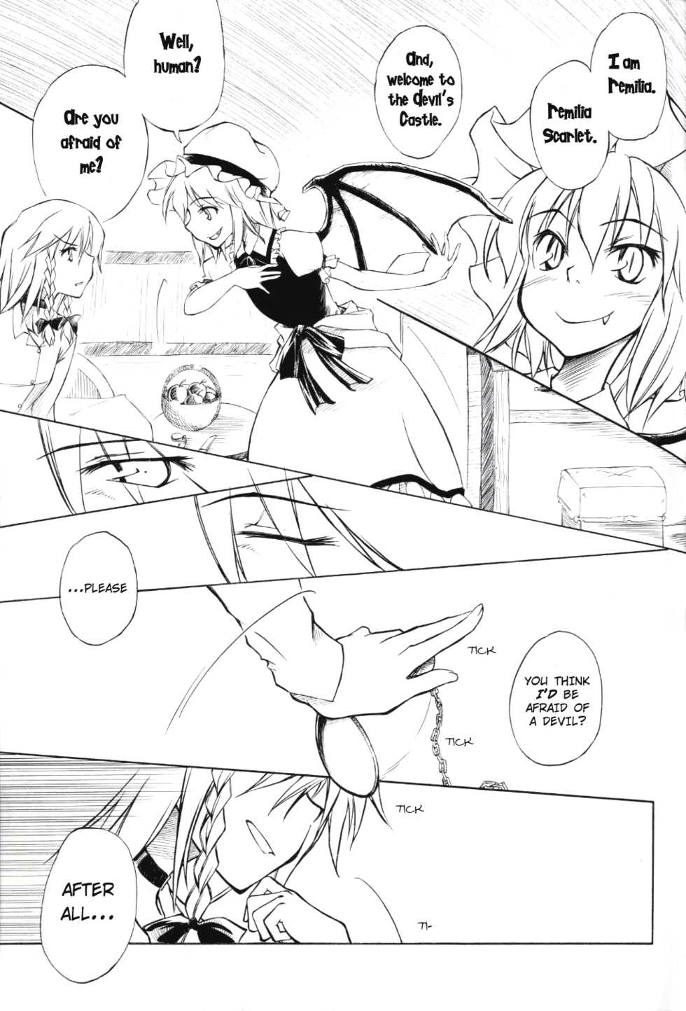(C67) [Saku Saku Tei (Hikawa Shou)] Akaki Ito Gin no Tsuki Dokei | Scarlet Lines Silver Luna Clock (Touhou Project) [English] - Page 10