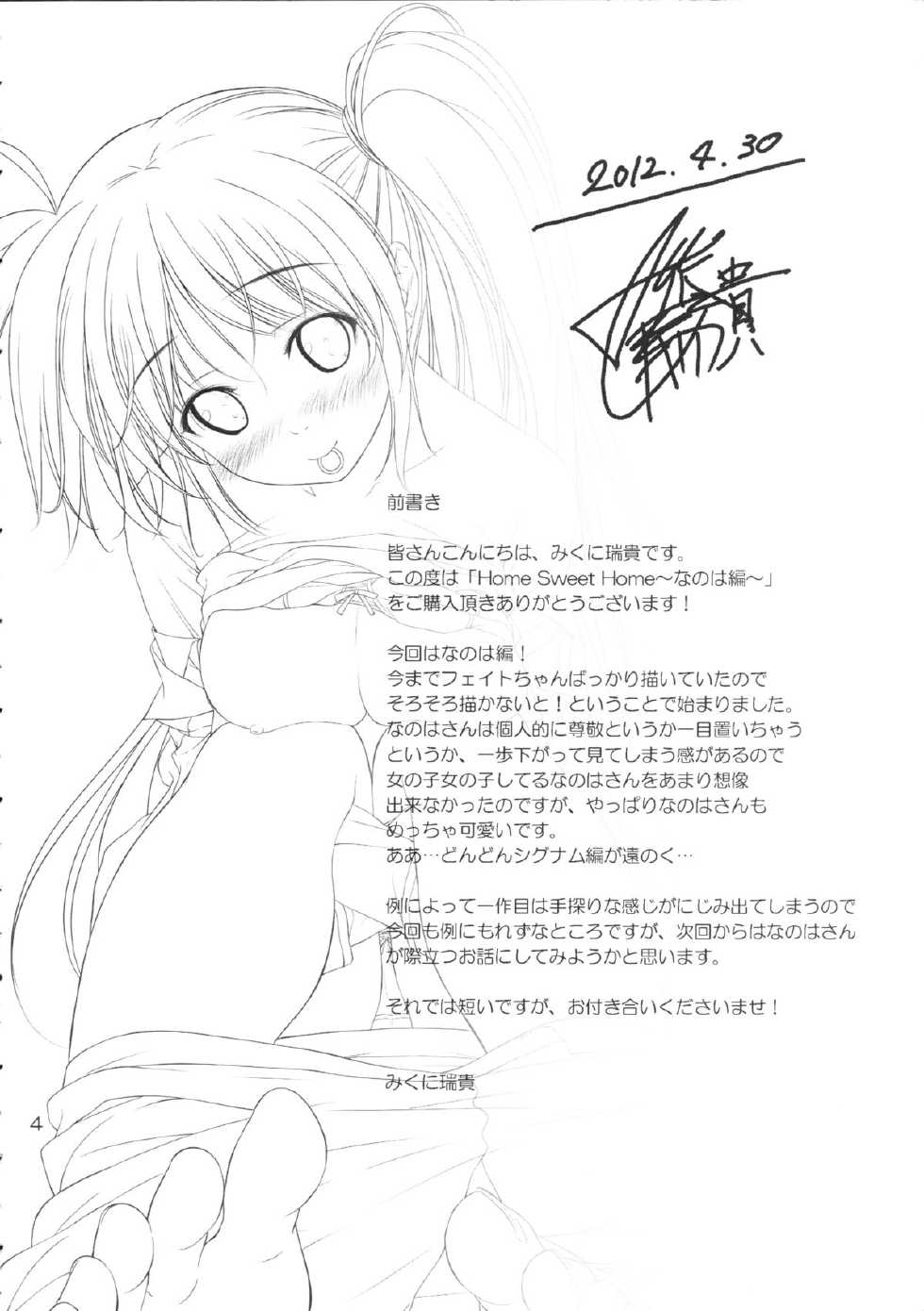 (COMIC1☆6) [IV VA SHIN (Mikuni Mizuki)] Home Sweet Home ～ Nanoha hen ～ (Mahou Shoujo Lyrical Nanoha) [Chinese] [個人漢化] - Page 3