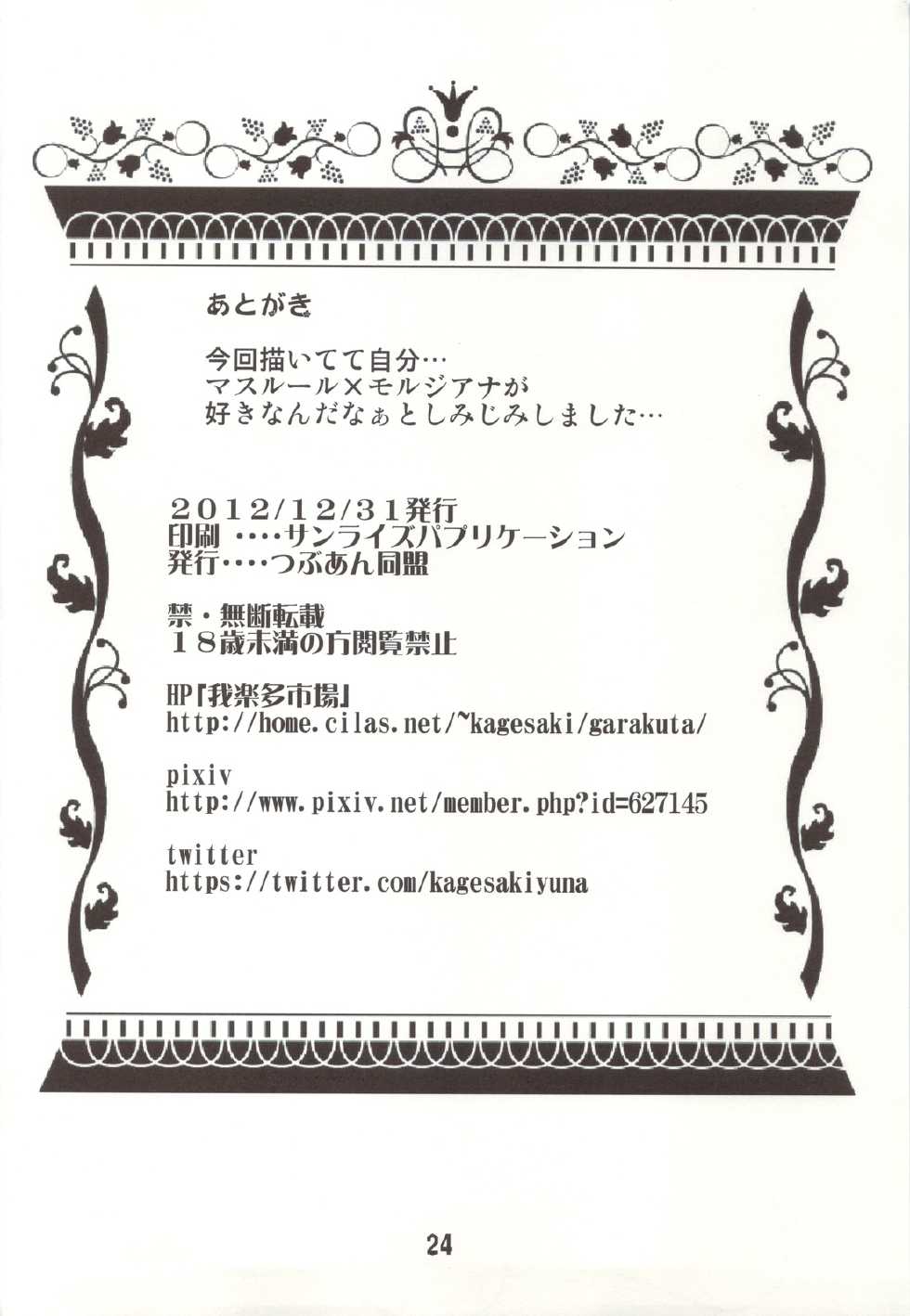 (C83) [Tsubuan Doumei (Kagesaki Yuna)] Morumoru (Magi: The Labyrinth of Magic) - Page 22