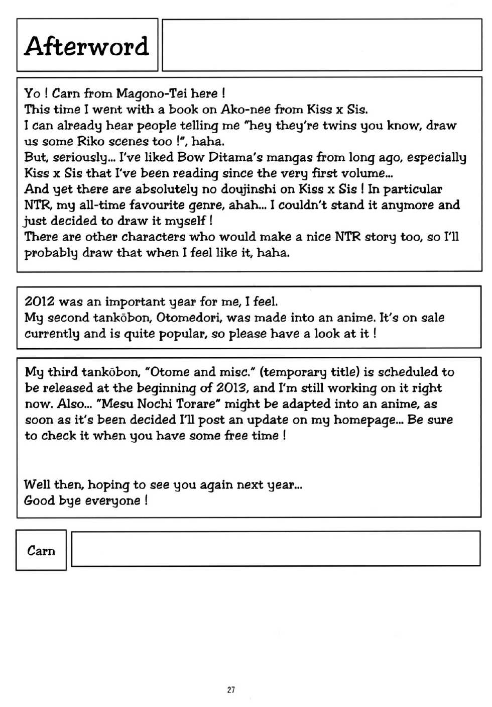 (C83) [Magono-Tei (Carn)] Kayumidome 8 houme (Kiss x sis) [English] =LWB= - Page 28
