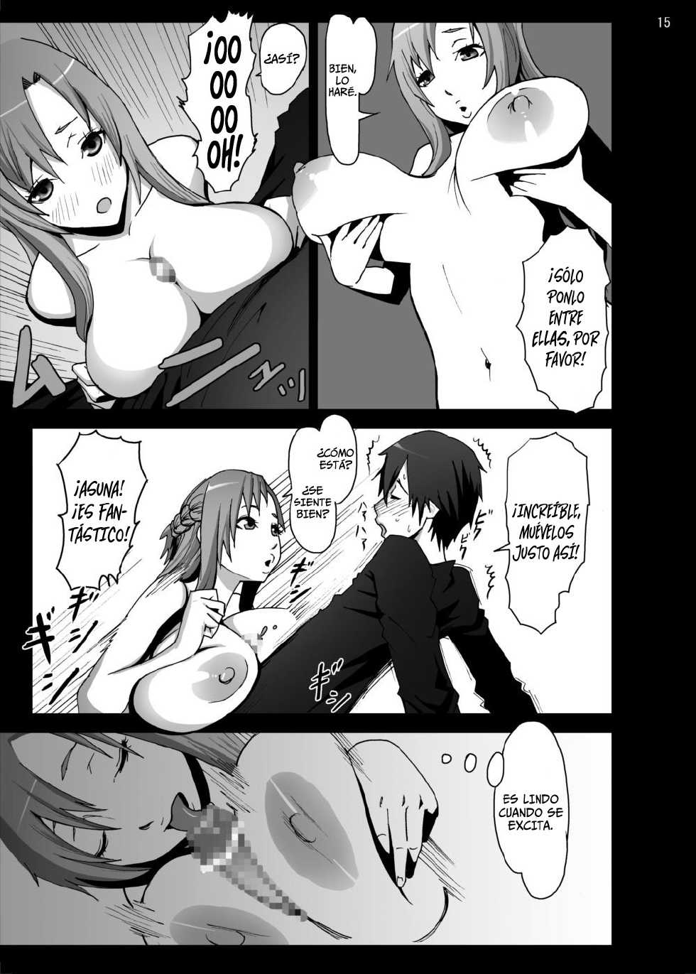 [Studio Nunchaku (Autumm)] Asuna o Bakunyuni Shite Mita | I Gave Asuna Giant Tits (Sword Art Online) [Spanish] =HACHInF & P666HF= [Digital] - Page 15