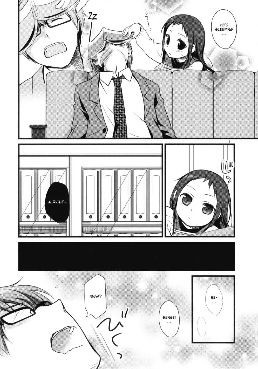(COMITIA94) [Hitsuji-1ban-Shibori (Hitsuji Hako)] Sensei to, Ikenai Koto [English] [Life4Kaoru] - Page 7