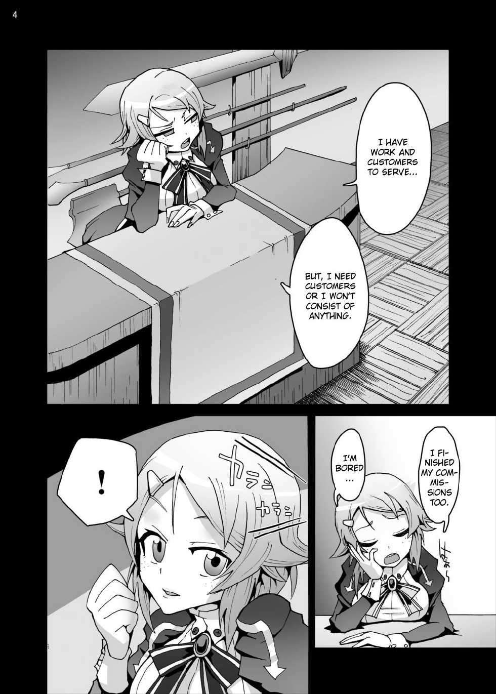 [Studio Nunchaku (Ahiru)] Lisbeth... Kirito ni wa Suterare, Kyaku ni wa Okasare Nakadashi Ninshin... Asuna to no Kakusa ga Hirogaru Online (Sword Art Online) [English] {CGrascal} - Page 3