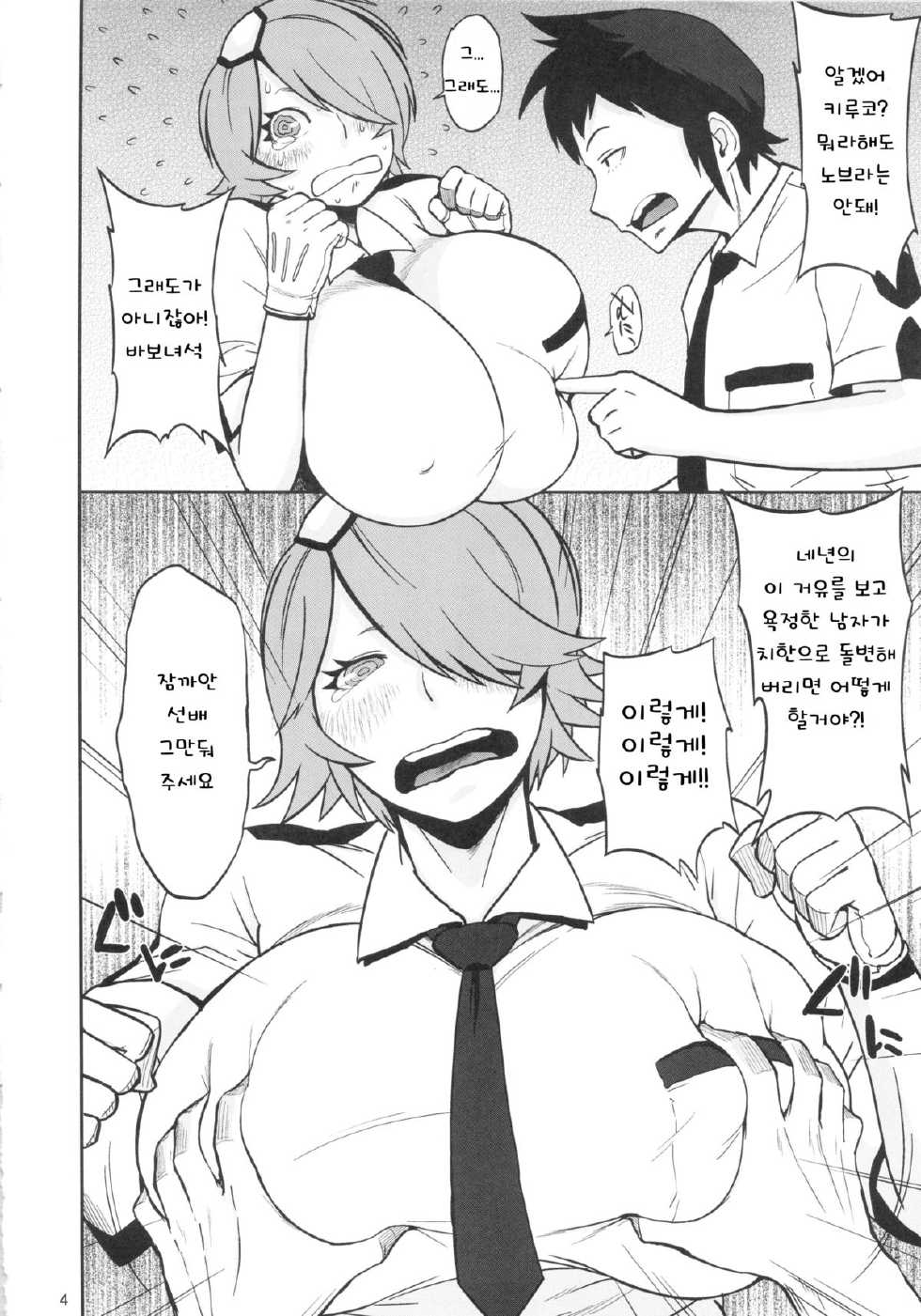 (C83) [Hybrid Jimushitsu (Muronaga Char siu)] Hybrid Tsuushin vol.13 (Shinmai Fukei Kiruko-san) (korean) - Page 3