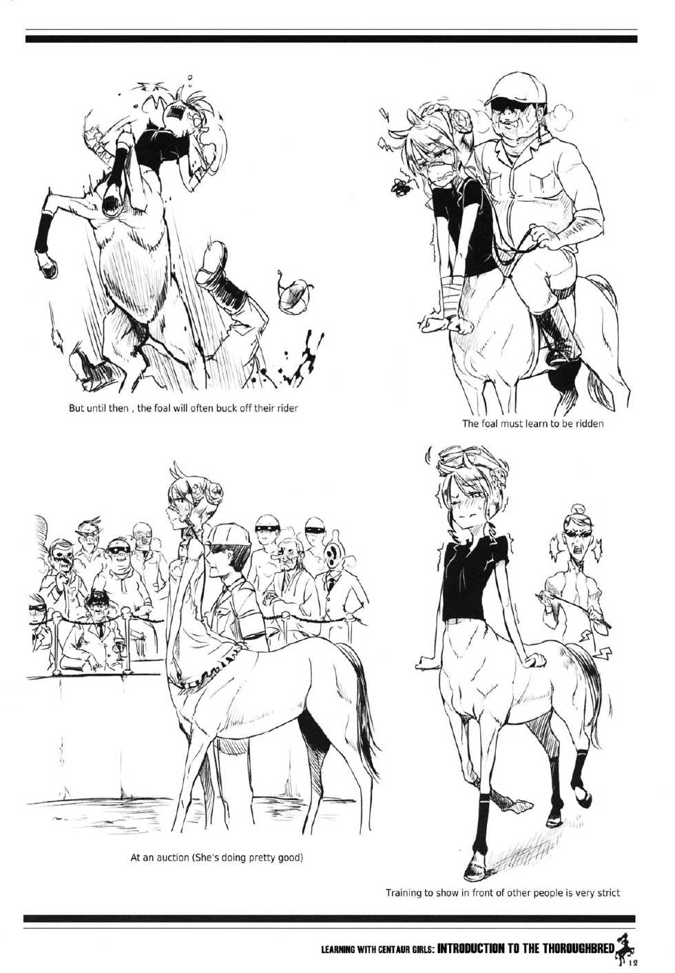 (C83) [Hyakki Yakou (Z-ton)] Centaur Musume de Manabu Hajimete no Thoroughbred | Learning With Centaur Girls: Introduction To The Thoroughbred [English] [4dawgz + Thetsuuyaku] - Page 11