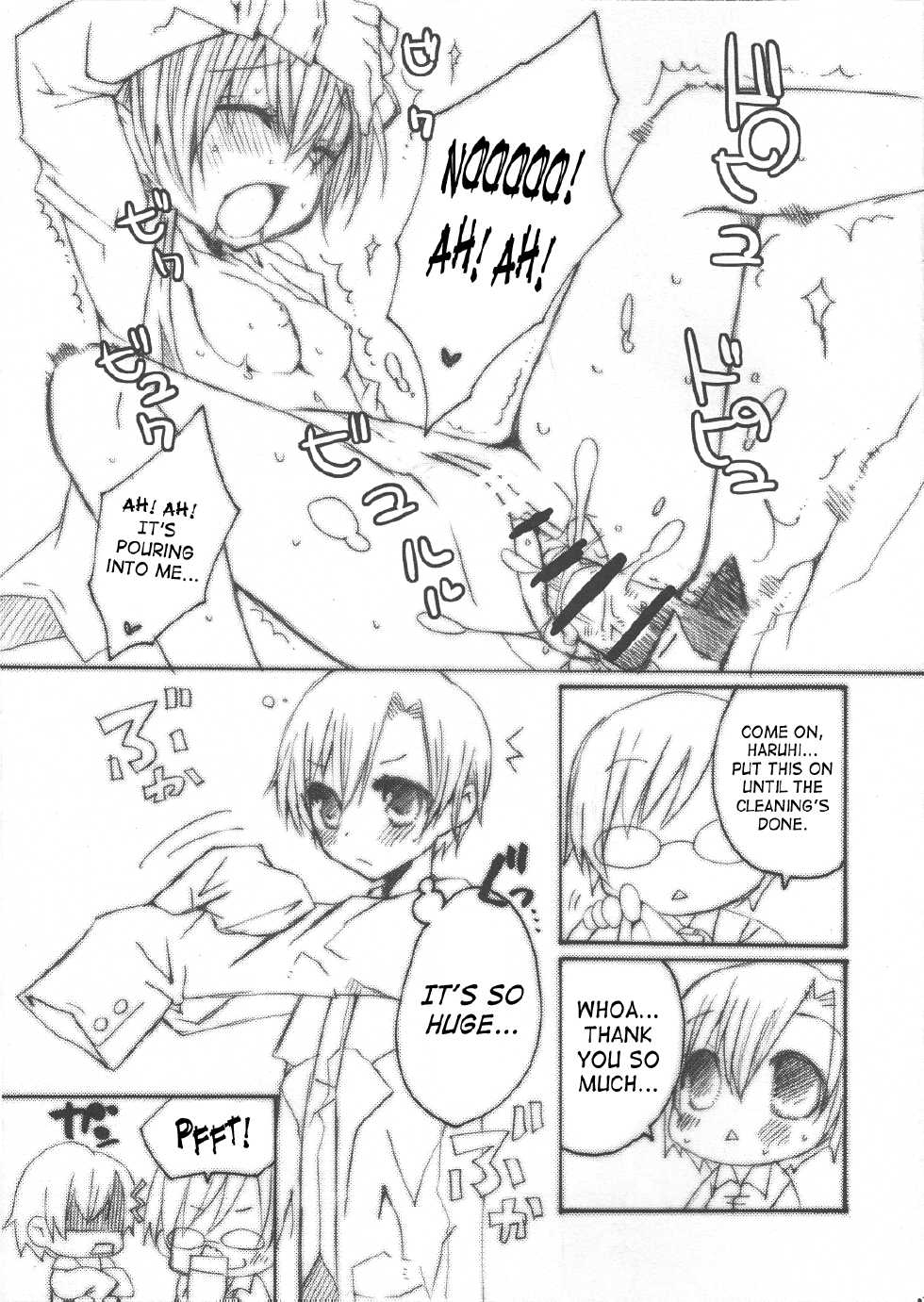 (C73) [Zero=Mono (Akuta Linco)] Tennen Rookie to Fukubuchou no Ikenai Jouji 3 (Ouran High School Host Club) [English] [SaHa] - Page 22