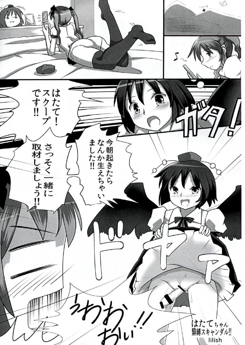 (Reitaisai 9) [Kuro Lili no Heya (lilish, Tamuhi, Yoshi Keto)] AyaHataMomi-kan Goudou (Touhou Project) - Page 3