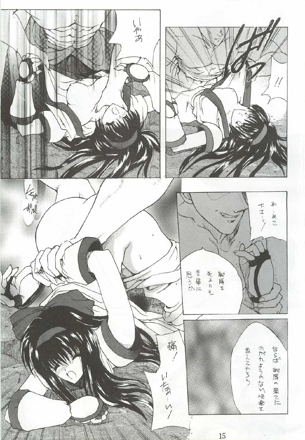 (C50) [Hanzai Tengoku (Hasei Agana)] Ouka Kitan (Samurai Spirits) - Page 14