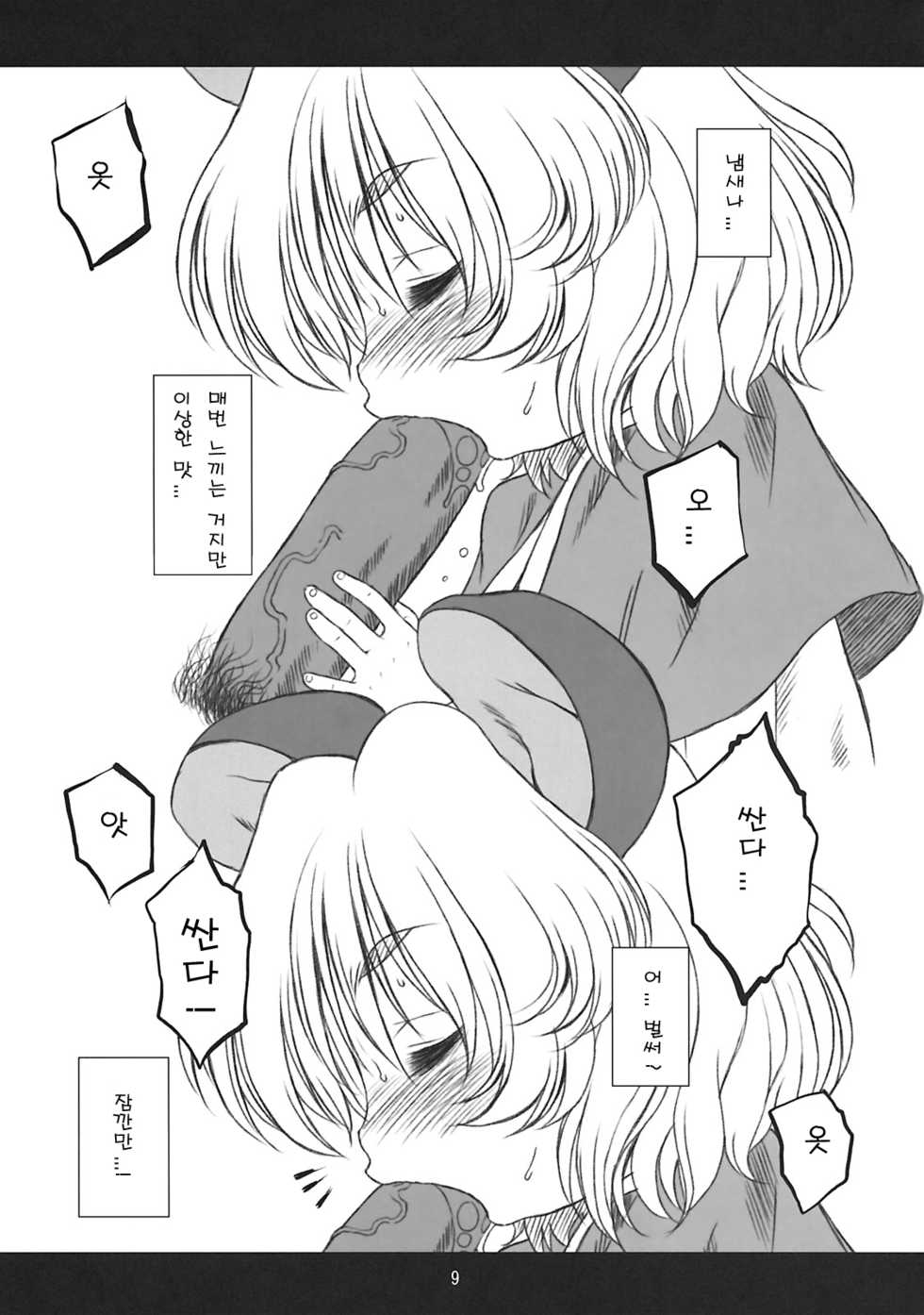 (C76) [Uso Seisakujo (Harukaze Unipo)] chu chu fever! (Touhou Project) (korean) - Page 9